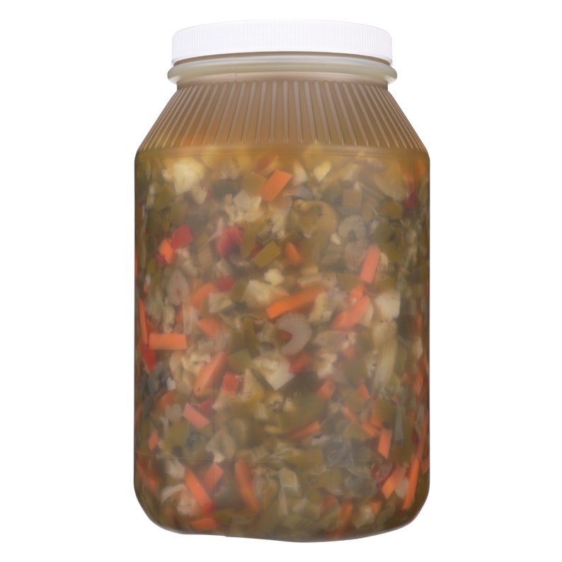 Hot Giardiniera Made With Extra Virgin Olive Oil 1 Gallon Food Service Size image 2