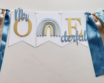 Mr Onederful Banner, Mr Onederful High Chair Banner, First Birthday Boy, One Year Boy Sign, Mister Onederful Garland, Tassel Garland Boy