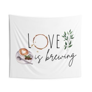 Love Is Brewing Bridal Shower Sign, Coffee Bridal Shower Banner Backdrop, Coffee Beans Bridal Sign, Coffee Bar Sign, Bridal Shower Decor