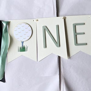 Green Golf High Chair Banner, Blue Hole In One Sign, Hole In One Birthday Decor, First Birthday Boy Golfing Theme, Masters 1st Birthday Boy