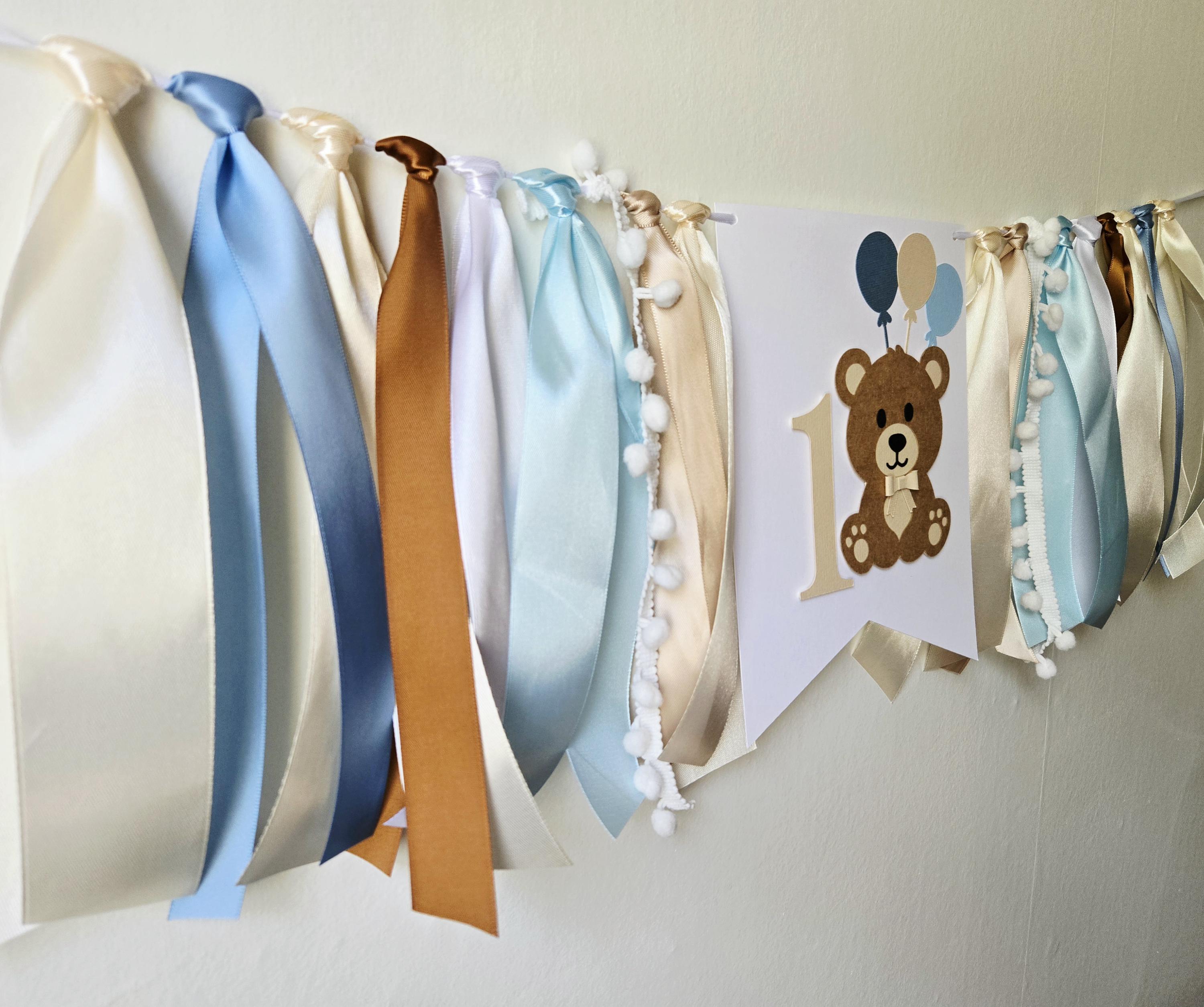 Teddy Bear High Chair Banner, Beary First Birthday Banner, Beary 1st ...