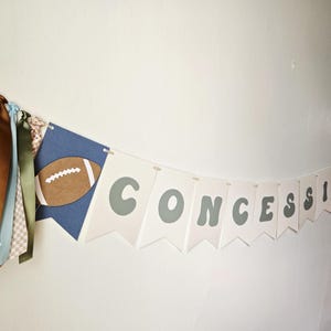 Concessions Banner, Football Party Decor, Concessions Sign, Concessions Cake Table Banner
