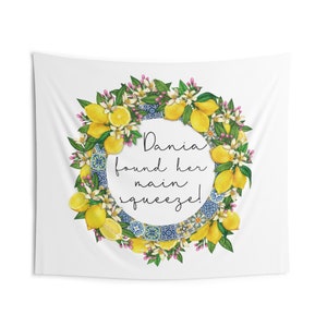 Lemon Blue Tile Bridal Shower Banner, Main Squeeze Backdrop, Amalfi Coast Bridal Shower Decor, Mediterranean Shower Sign, Italian Wedding