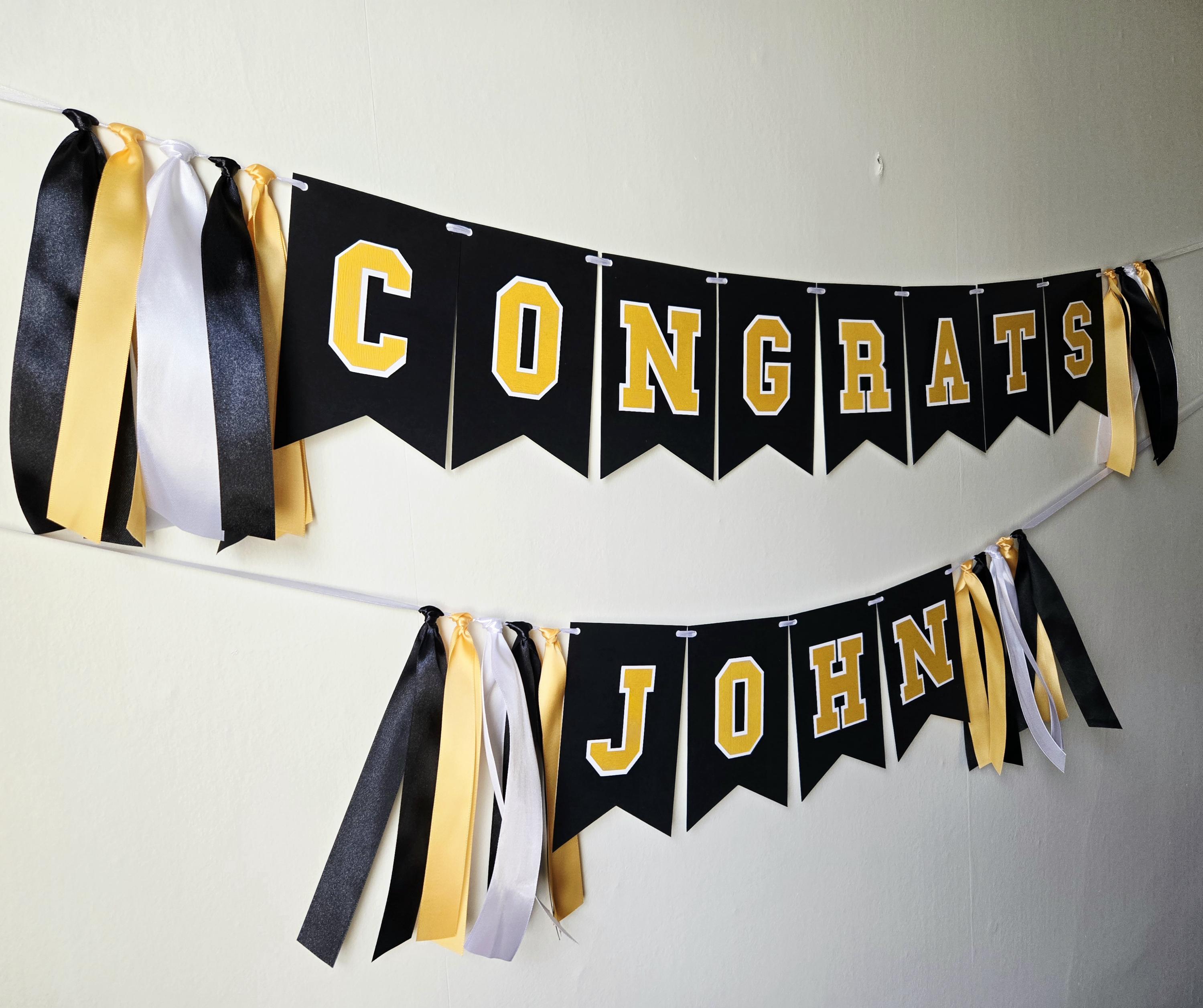 Grad Sign Banner Custom Name Graduation Banner, Personalized Grad Sign, Congrats Grad ...