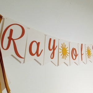 Ray Of Sunshine Banner, Our Little Sunshine Party, Our Ray Of Sunshine Garland, Sun Baby Shower Banner