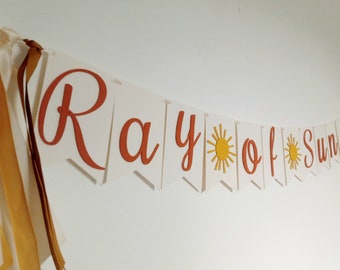 Ray Of Sunshine Banner, Our Little Sunshine Party, Our Ray Of Sunshine Garland, Sun Baby Shower Banner