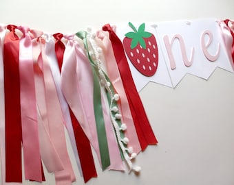Berry 1st Birthday Decor, High Chair Sign Strawberry, Strawberry Tassel Garland, Berry Sweet To Be One, Berry First Girl, Sweet One Pink Red