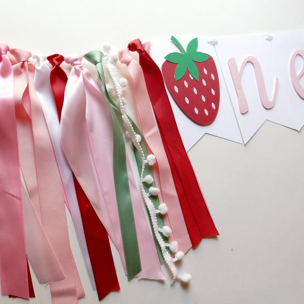 Berry 1st Birthday Decor, High Chair Sign Strawberry, Strawberry Tassel Garland, Berry Sweet To Be One, Berry First Girl, Sweet One Pink Red