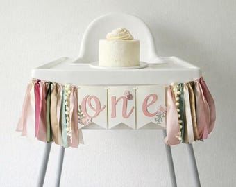 Wildflower One Banner, Wild One First Birthday Girl Sign, Girl 1st High Chair Banner, High Chair Banner Floral Theme, High Chair Tutu Girl