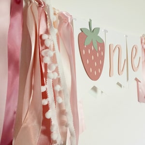 Strawberry High Chair Banner, Berry First Birthday Decor, Strawberry One Banner, Sweet One Garland, Berry Sweet To Be One, Berry 1st Party