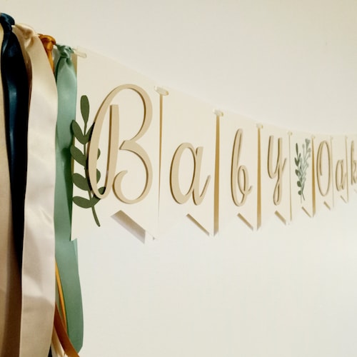 Custom Name Baby Shower Banner Personalized Baby Shower Sign Etsy