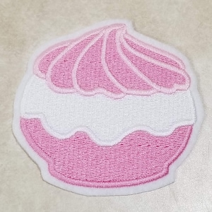 Pink Frosted Pokepuff Inspired Iron On Patch