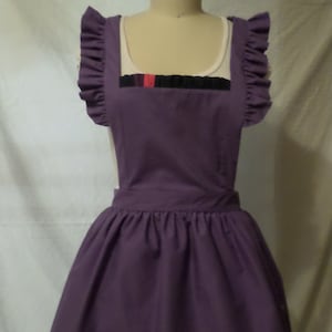 MLP Twilight Sparkle Inspired Gothic Lolita Adult Costume Pinafore Apron w/ Ruffle Trim
