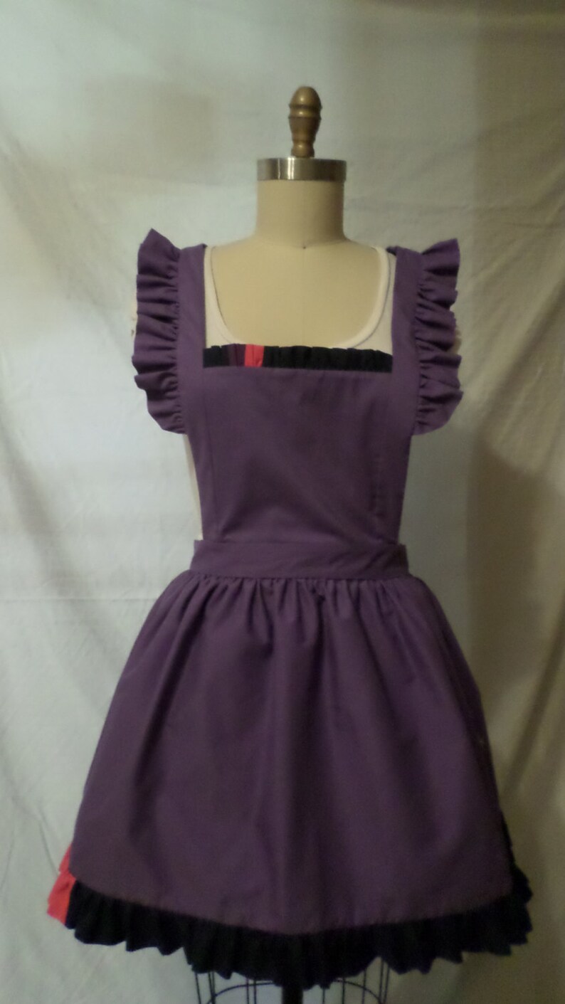 MLP Twilight Sparkle Inspired Gothic Lolita Adult Costume Pinafore Apron w Ruffle Trim