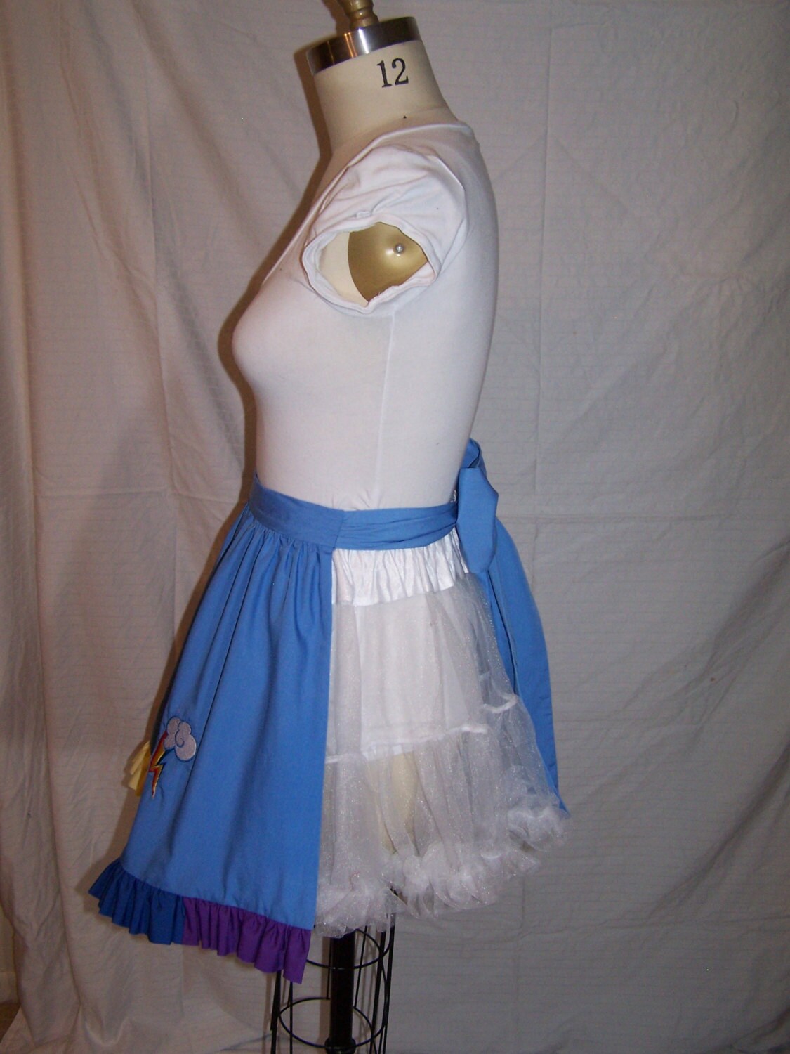 MLP Rainbow Dash Inspired Square Gothic Lolita Adult Costume Apron W ...