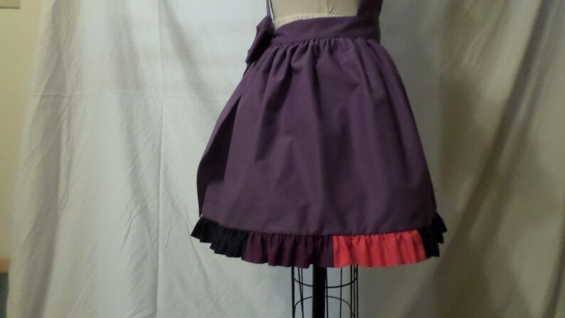 MLP Twilight Sparkle Inspired Gothic Lolita Adult Costume Pinafore Apron w Ruffle Trim