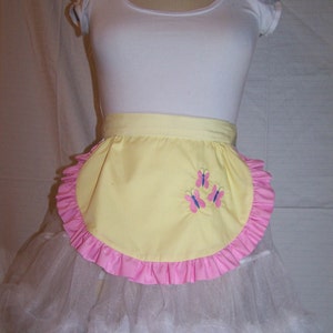 MLP Fluttershy Inspired Round Gothic Lolita Adult Costume Apron w/ Ruffle Trim