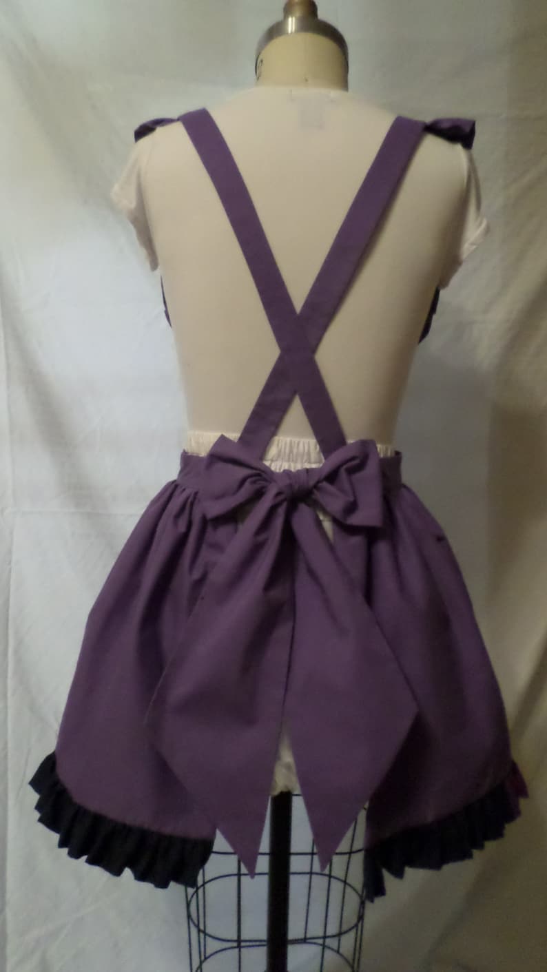 MLP Twilight Sparkle Inspired Gothic Lolita Adult Costume Pinafore Apron w Ruffle Trim