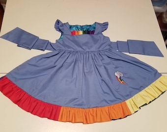 MLP Rainbow Dash Inspired Child's Dress