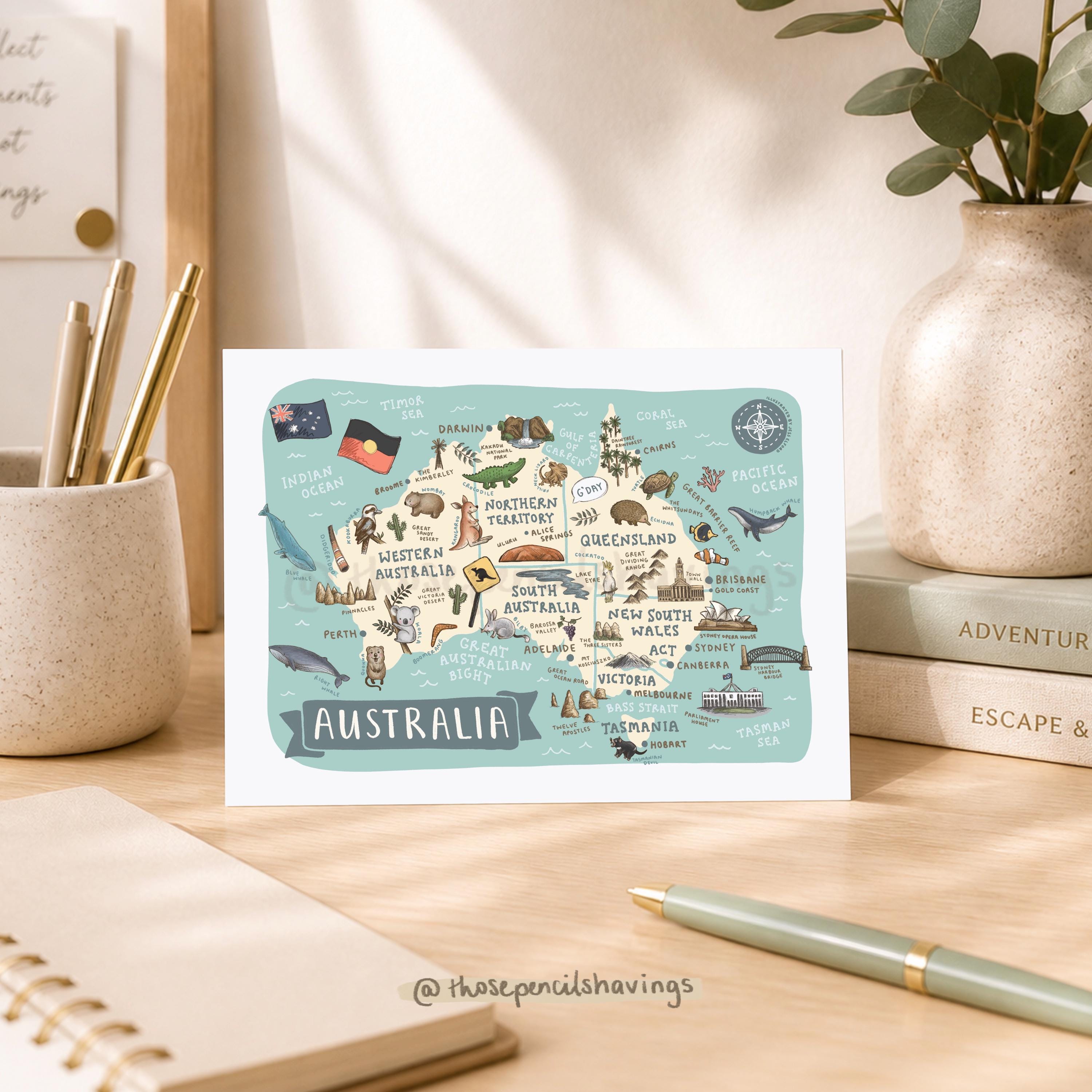 Australia postcard - Etsy 日本
