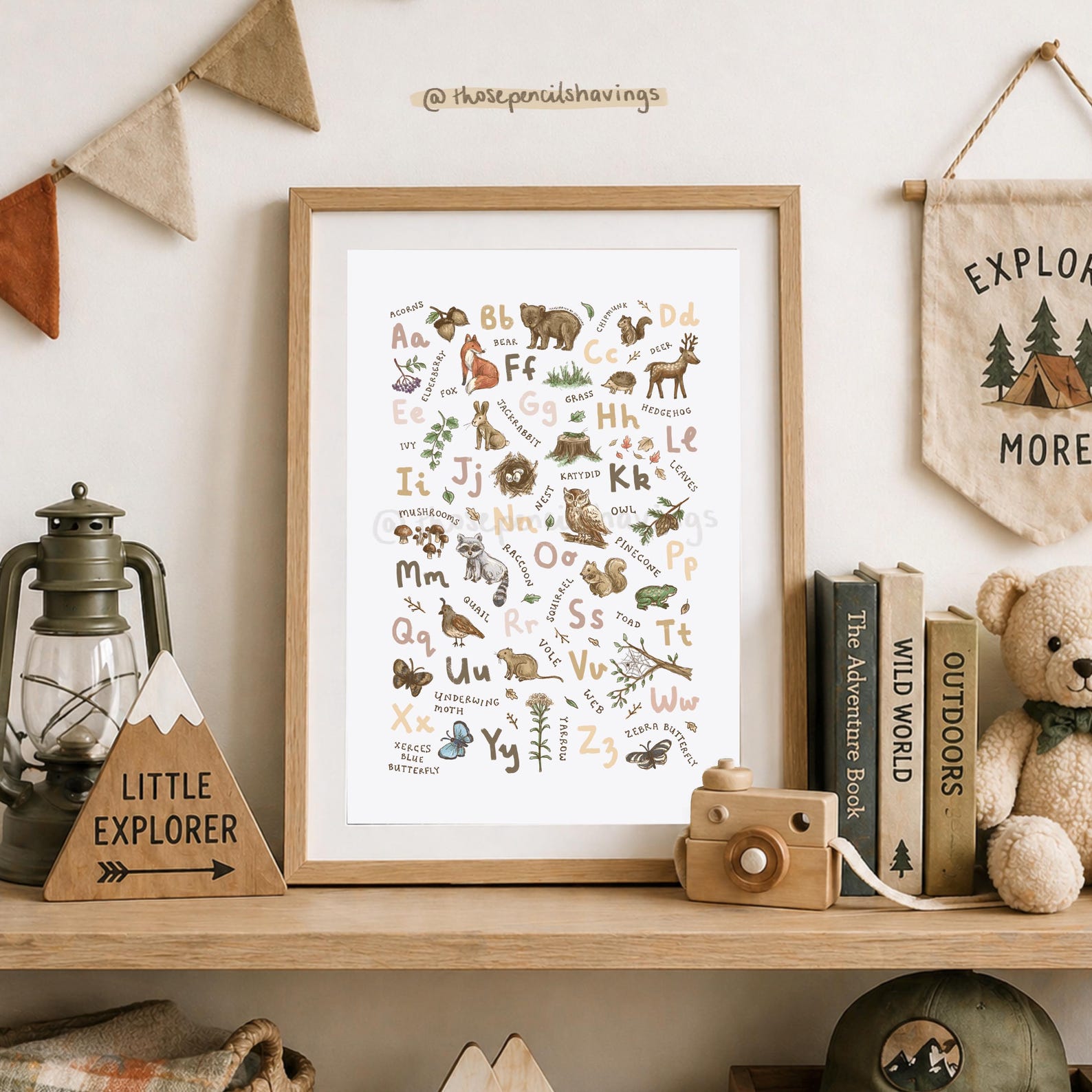 Woodland Animals Alphabet Print: Whimsical Nursery ABC Wall Art - Etsy