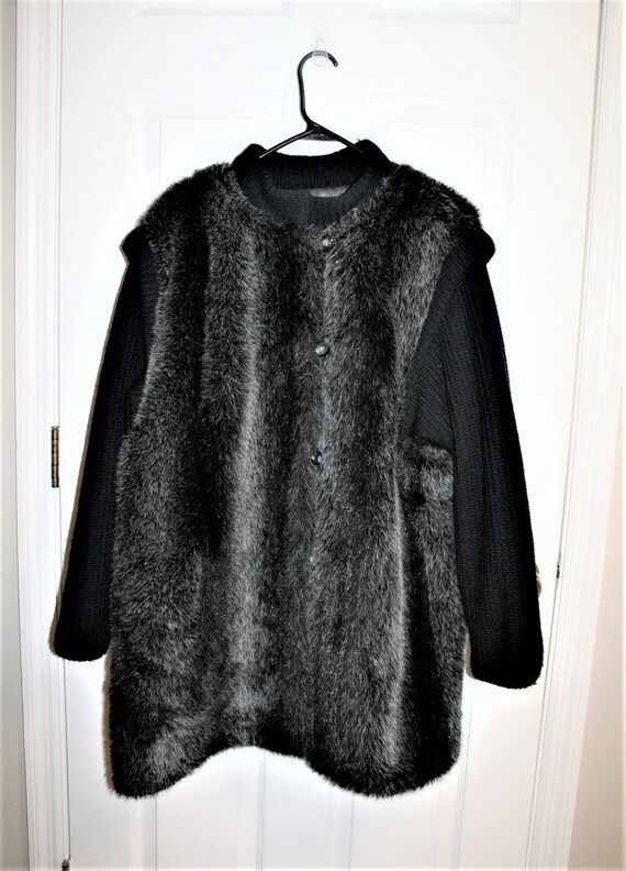 HILLMOOR NEW YORK Faux Fur Coat