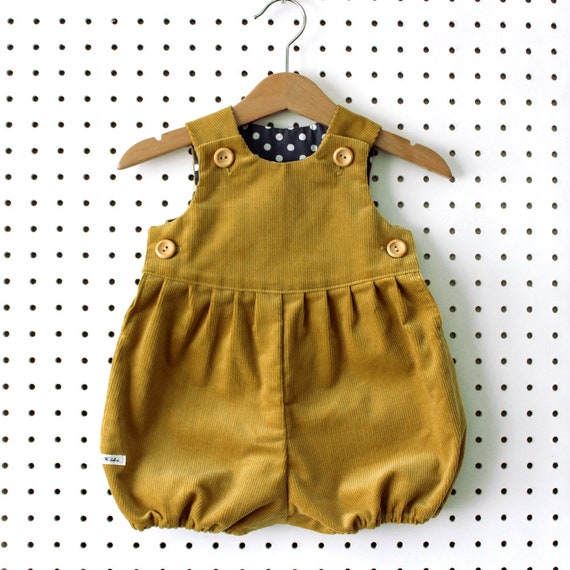 mustard baby romper