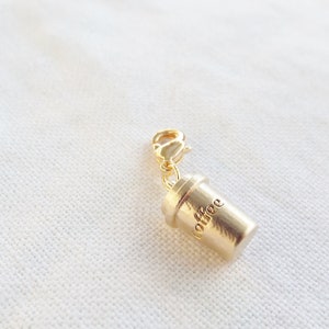 Charm for charm bracelet gold coffee mug