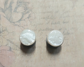 Edelstahl Tunnel Plugs weiß silber 4mm 6mm 8mm