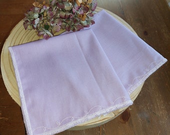 Cotton handkerchiefs lilac set of 2