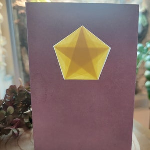 Carte d'anniversaire Carte de Noël Carte pliante Étoile Waldorf Étoiles transparentes Pentagone Waldorf Image transparente