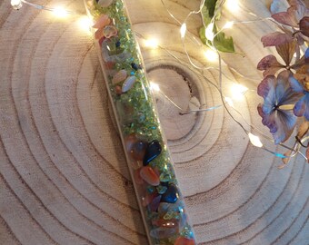 Edelstein Wasserstab Intuition ,Selbstbewusstsein und Schutz Peridot, Karneol, Turmalin, energetisiertes Wasser Edelsteinwasser