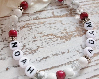 Name bracelet made of pearls Mama bracelet