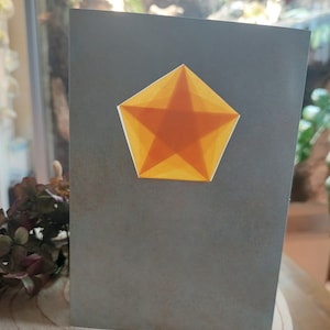 Carte d'anniversaire Carte de Noël Carte pliante Étoile Waldorf Étoiles transparentes Pentagone Waldorf Image transparente