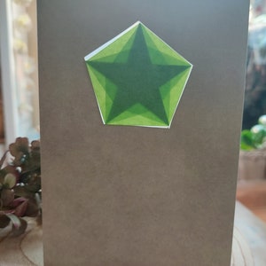 Carte d'anniversaire Carte de Noël Carte pliante Étoile Waldorf Étoiles transparentes Pentagone Waldorf Image transparente