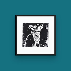 Linogravure Renardeau