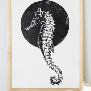 Octopus Linocut - handmade print