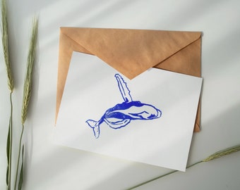 Linocut The Humpback Whale
