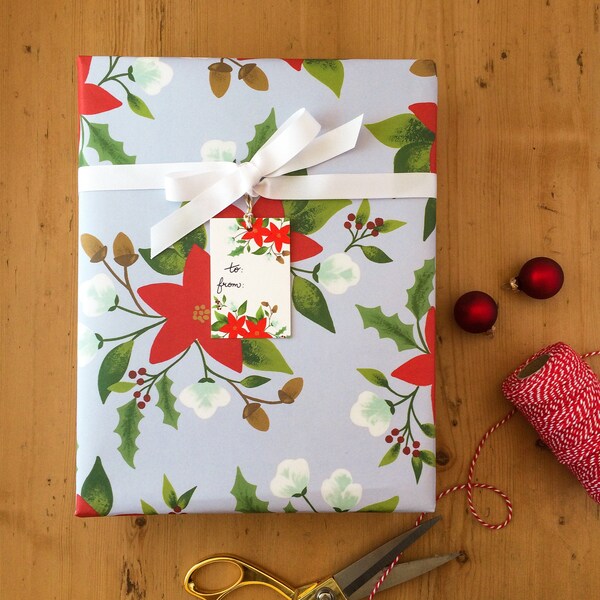 Poinsettia - Wrapping Paper - Gift Wrap