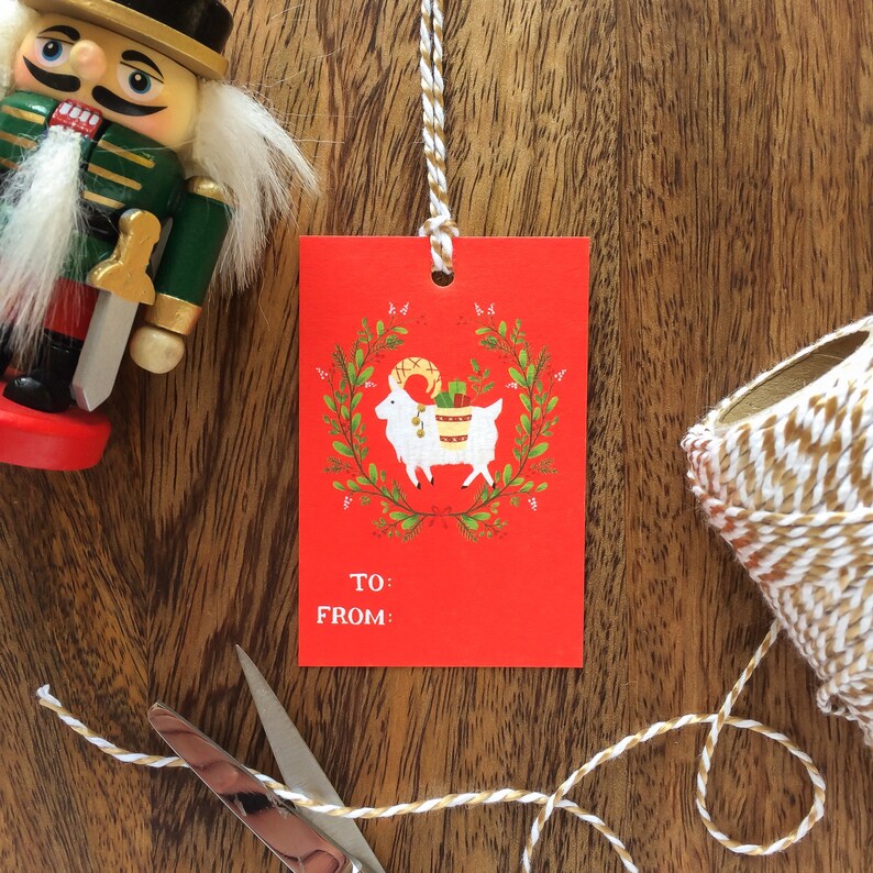 Yule Goat Gift Tag Gift Wrap Etsy