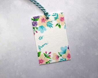 Floral, Gift Tag, Gift Wrap, Botanical Print, Luxury Gift Wrap, Flowers, Floral Painting, Floral Gift Tag