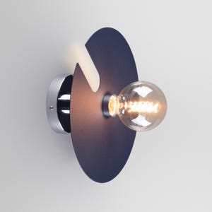 Minimalist round wall lamp, blue light fixtures, e27 wall mounted lamp to living room, bedside bedroom wall sconce, Mother&#39;s Day gift