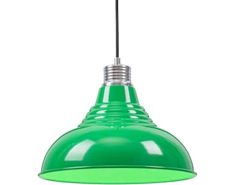 Metal Pendant Light, Modern Kitchen Island Fixture, Blue Finish Shade, Dining Room Lightshade