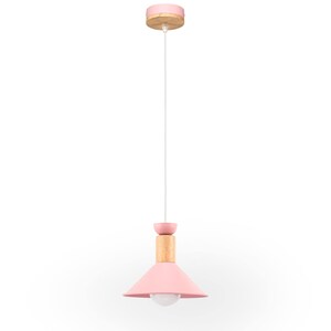 Nordic Pendant Light, Modern Danish Hanging Lamp, Metal & Wood image 7