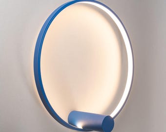 Makeup Table Lamp, Minimalist LED Ring Wall Light, Soft Glow Halo, Vanity Circular Lights