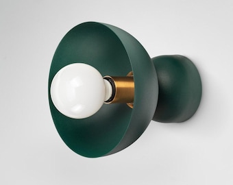 Deckenleuchte: Mid-Century Modern Metall-Leuchte, burgunderrot