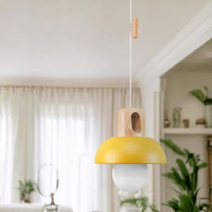 Kids room ceiling light, yellow pendant lamp, game room light, kids room chandelier, colorful lamp, playroom pendant light, nursery lighting