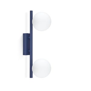 Vanity light double smoky plafond, dark blue hallway wall lamp, laundry wall light, entryway sconce with glass plafond, gift to mom for home image 13