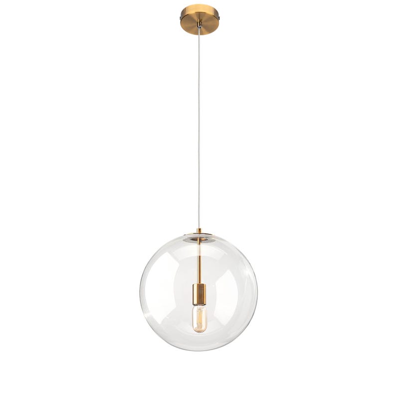 Smoky Glass Globe Pendant Light, Modern E27 Socket Minimalist Lamp for Restaurant image 8