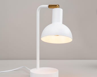 Japandi Desk Minimalist Table Lamp, Scandinavian Lighting, Modern Adjustable Office Lamp